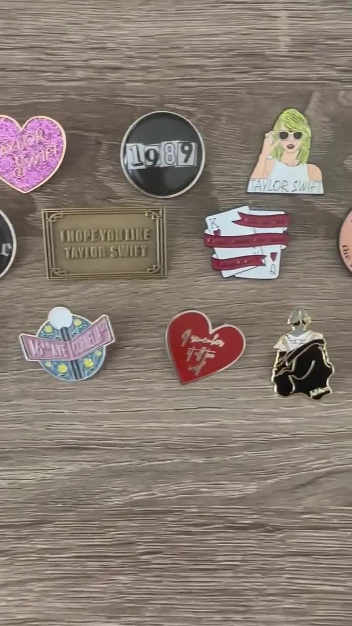 Tour of the pins on my jacket I'm wearing to tour part 2 #taylorswift