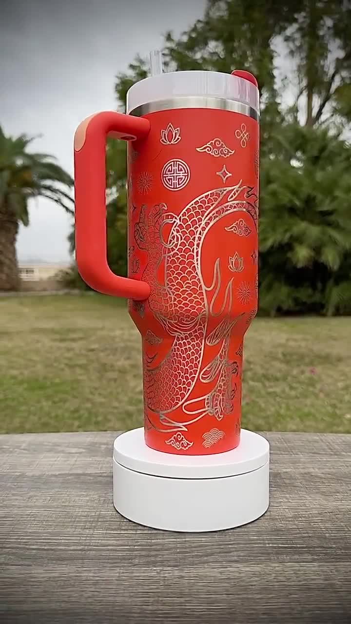 Stanley 40oz Lunar New Year Chinese Dragon Engraved Tumbler Gift