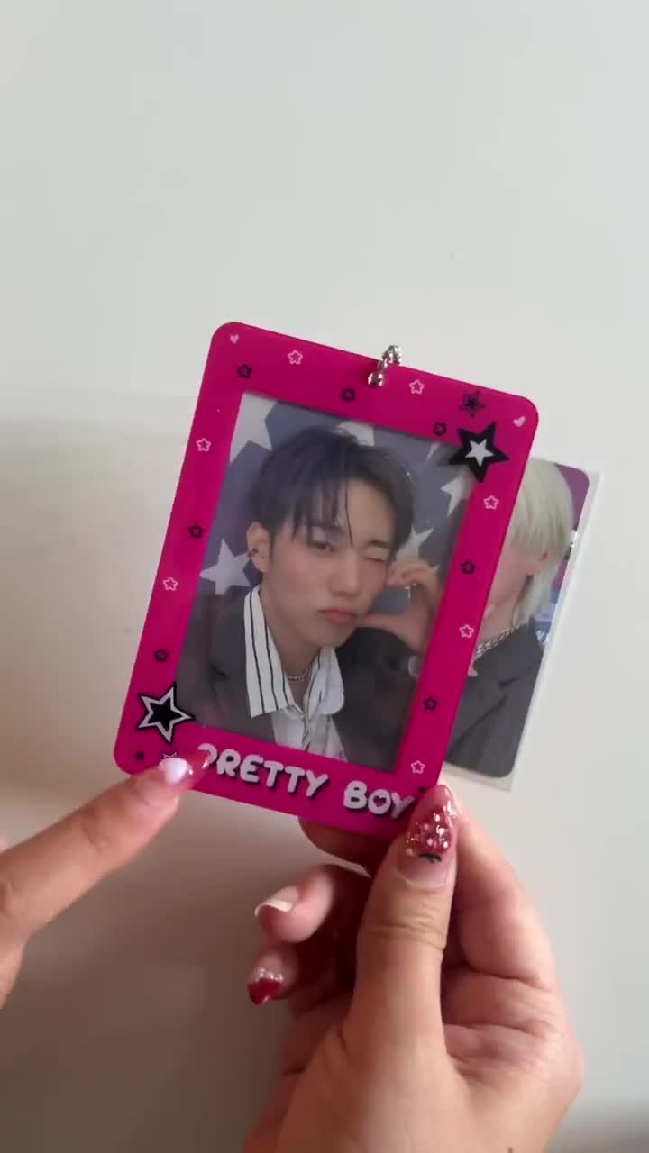 Kpop 'pretty Boy' Song Inspired Acrylic Photocard Holder