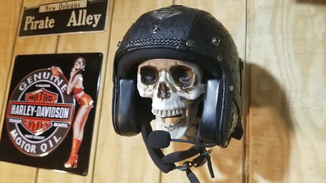 Helmet Stand Motorcycle Skull Helmet Holder Wall Mount Rack