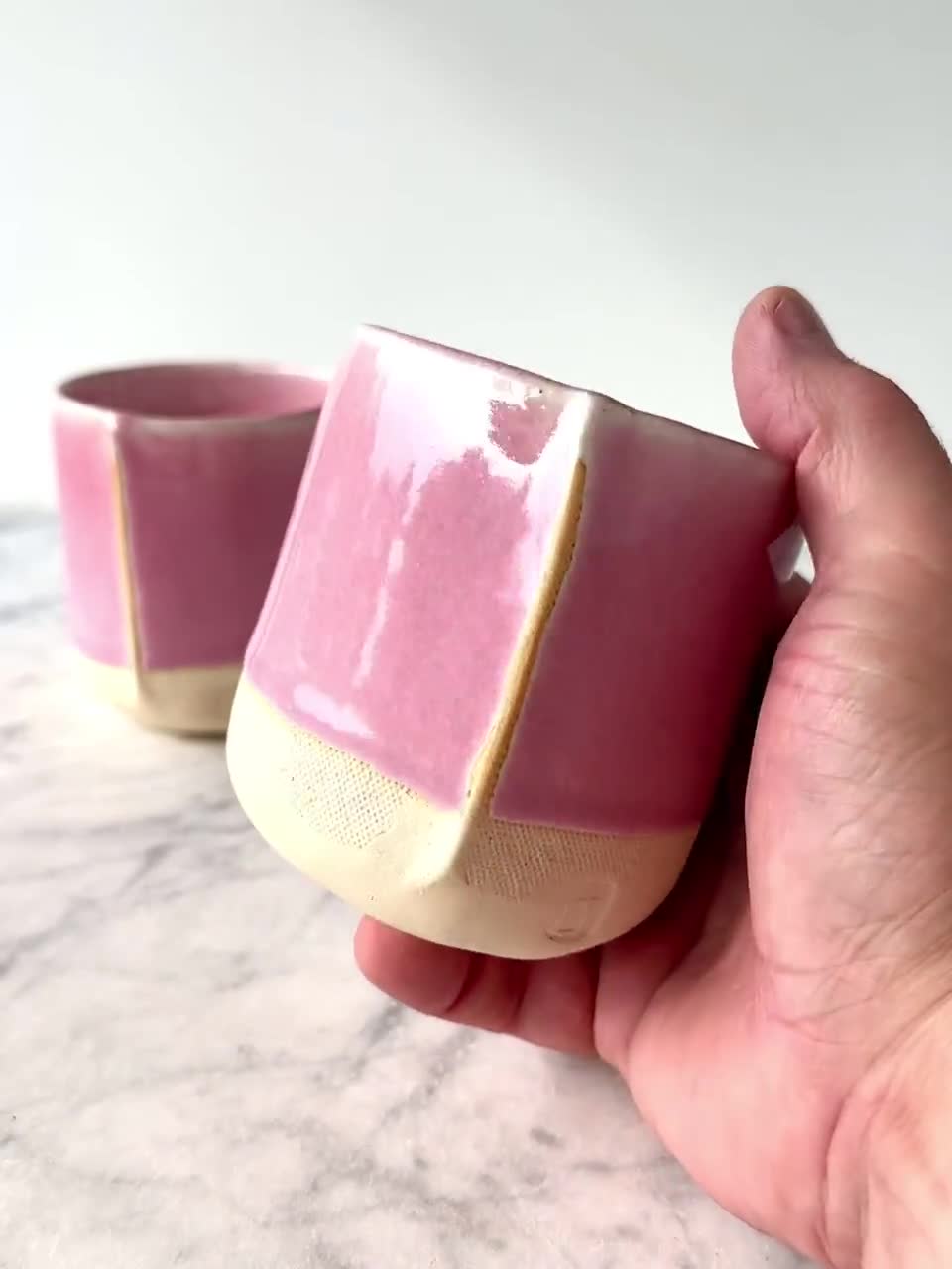 9 Oz Tumbler PAIR With Seam - Raspberry Pink - Etsy