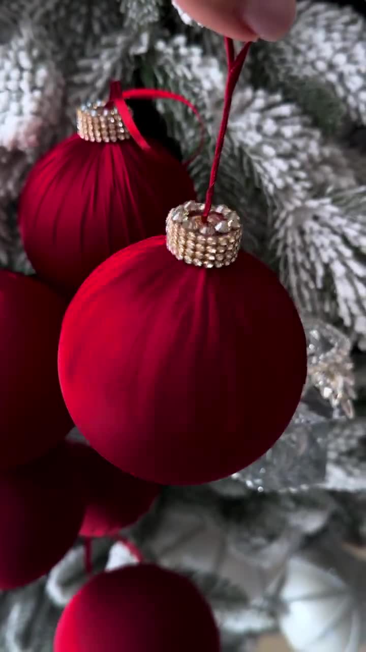 Lot De 9 Boules De Noël Décoratives Perles - Diamètre 6cm, PVC Léger, Couleur Bordeaux - Pour Sapin, Mariage, Décoration Fête