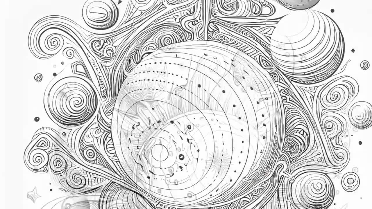 12 Pack Stress Relief Coloring Pages, Solar System Digital Print