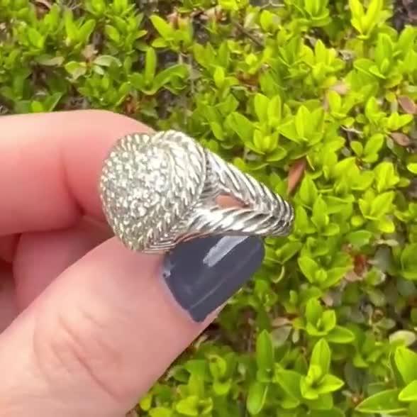Vintage Estate Judith Ripka Cubic Zirconia Pave Heart 925