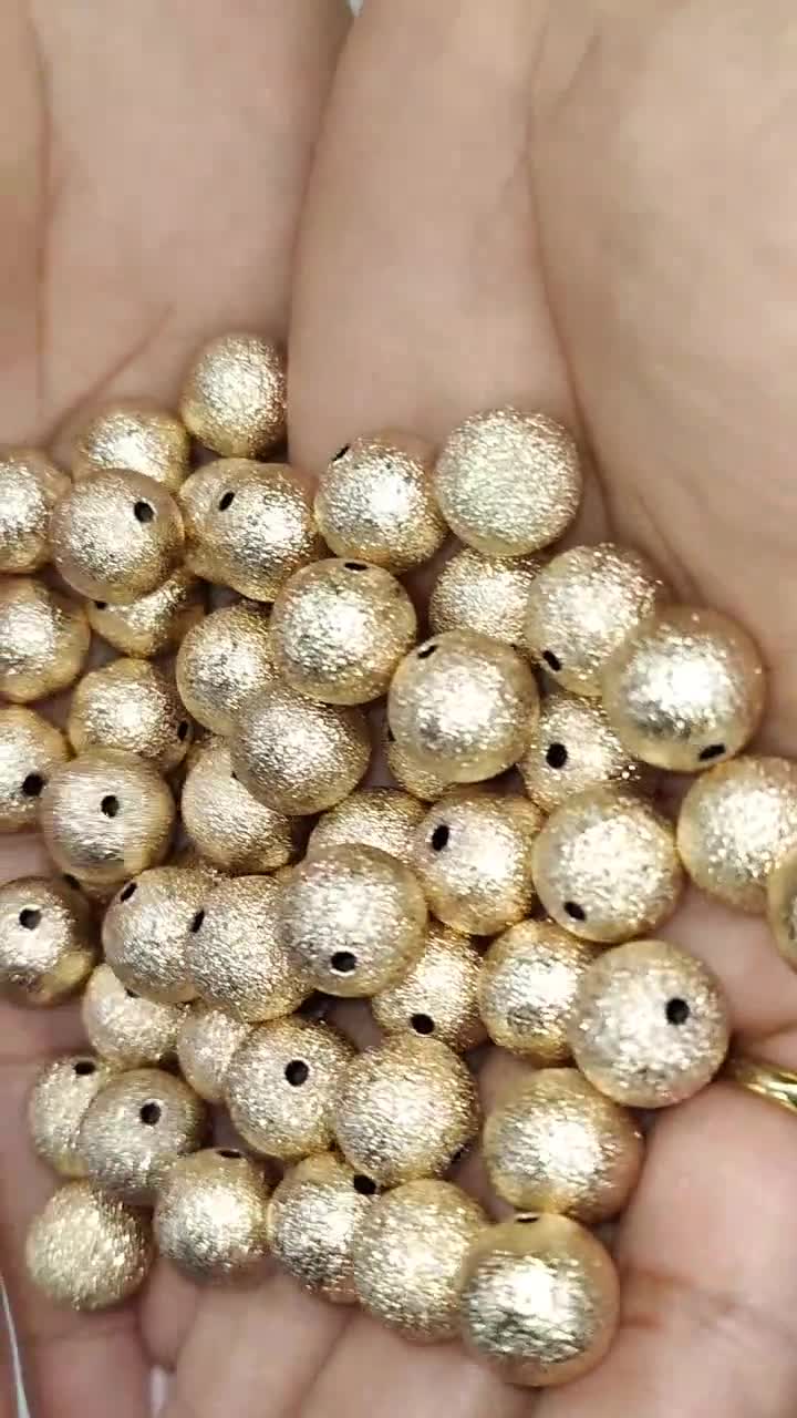 18K Gold Filled Round Beads, Stardust Ball, Various Sizes, 2mm, 3mm, 4mm,  5mm, 6mm, 8mm, 10mm Spacer Findings Beads Jewelry USA Seller - Etsy Denmark