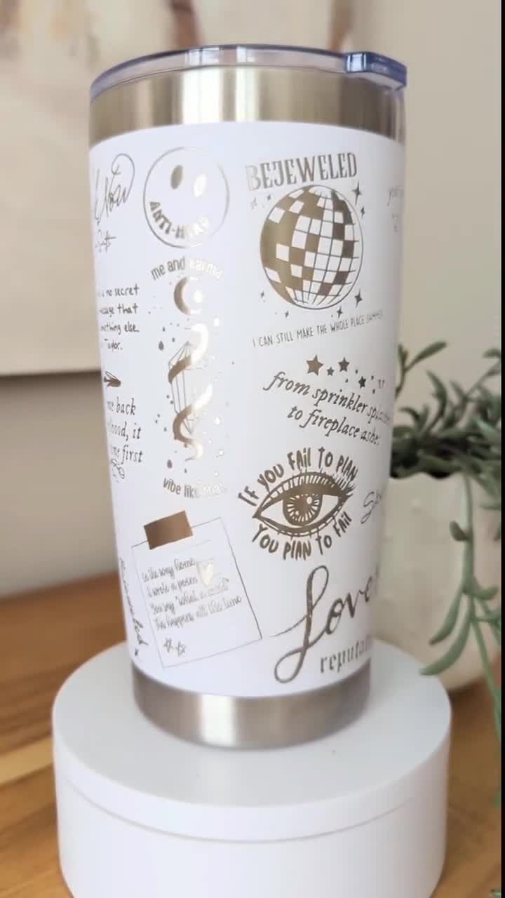 20oz Taylor Treasures Engraved YETI Tumbler Swiftie Inspired 