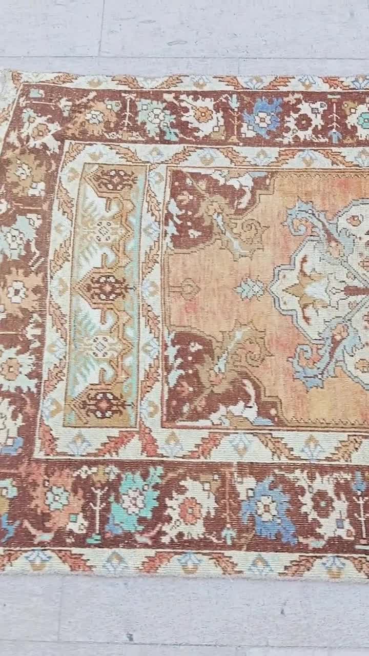 Vintage Anatolian Rug: 3.4x5.3 ft, Turkish Area Rug, 1970s Home