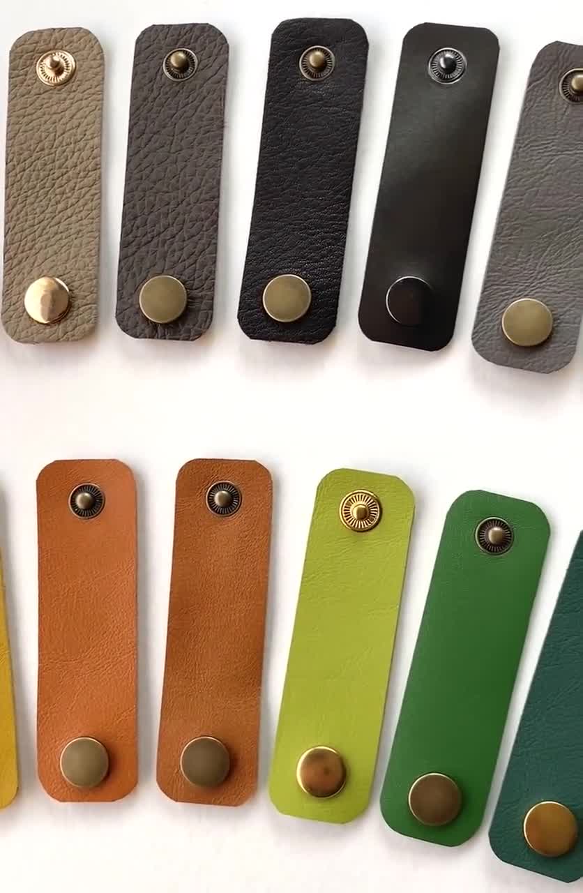 4 Anneau Pour Foulard Bandana En Cuir Synthétique Style