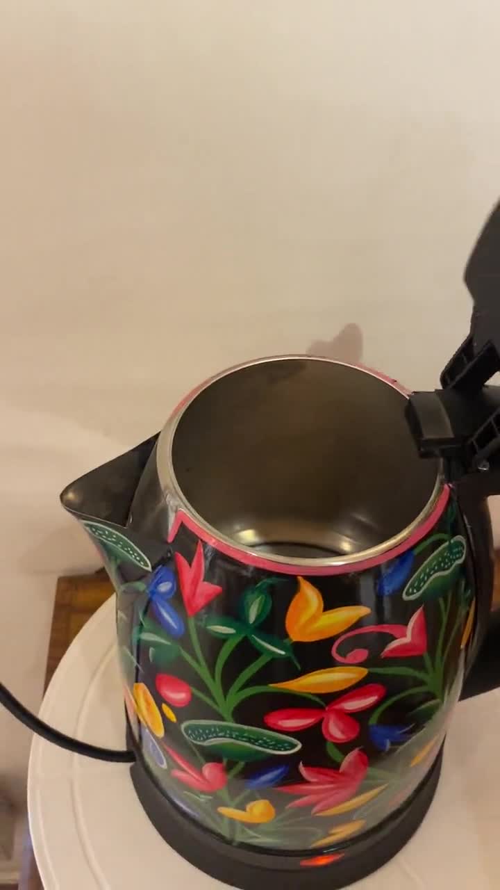 Kaushalam Hand Painted Steel Tea Kettle: the Dusk,induction Tea