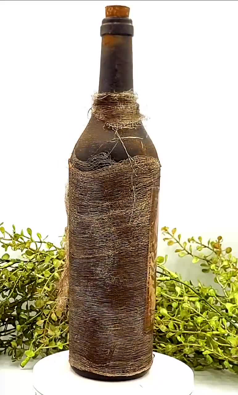 George Washington Whiskey Bottle: Antique Distressed Style
