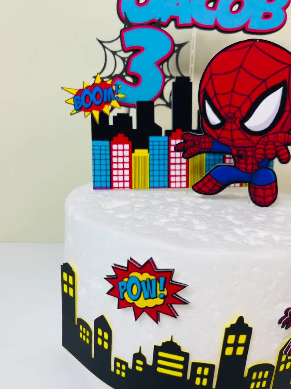 Spiderman Cake Topper. Spiderman Cake. Spiderman Birthday. Spiderman Party.  