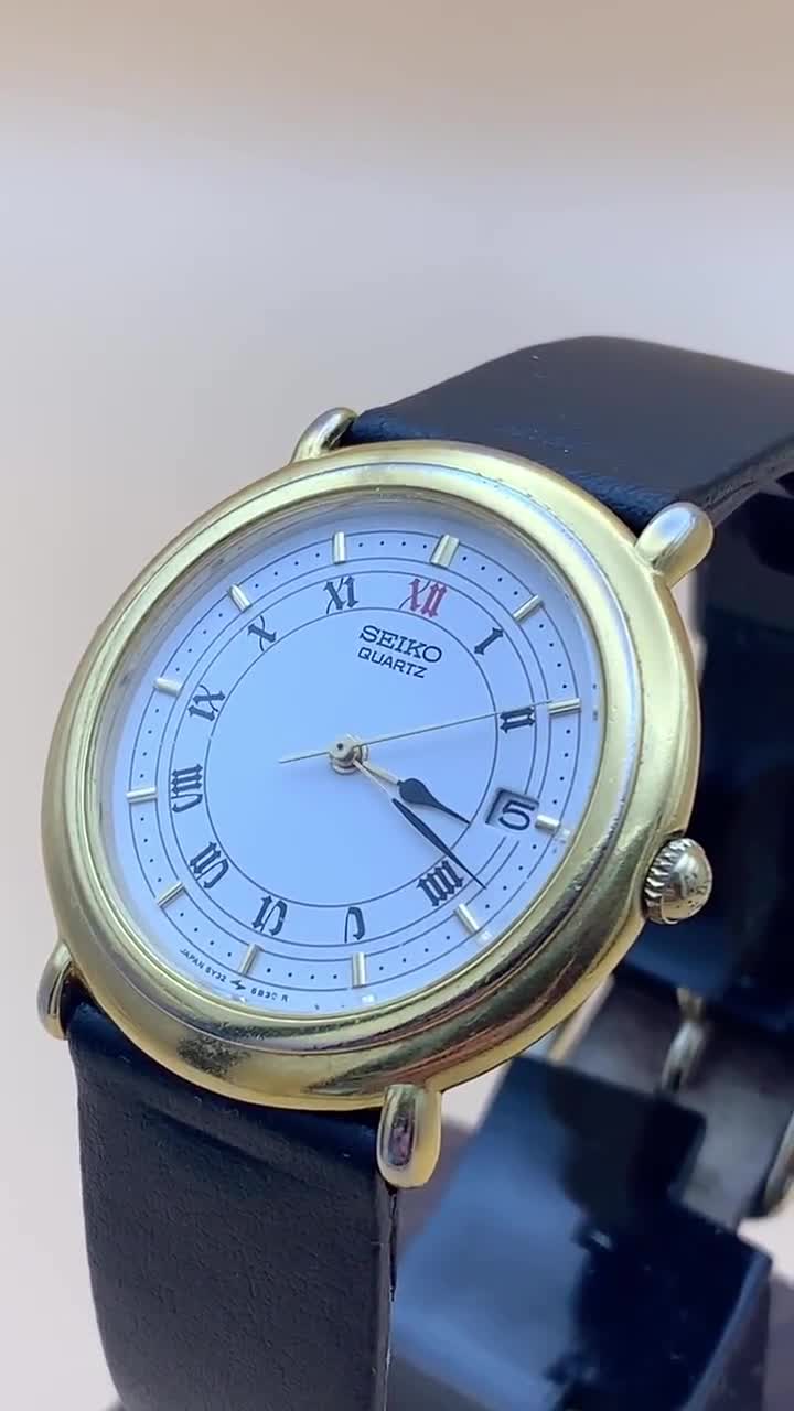 Ladies Watch - Seiko - White Dial Gold-tone - Date Just