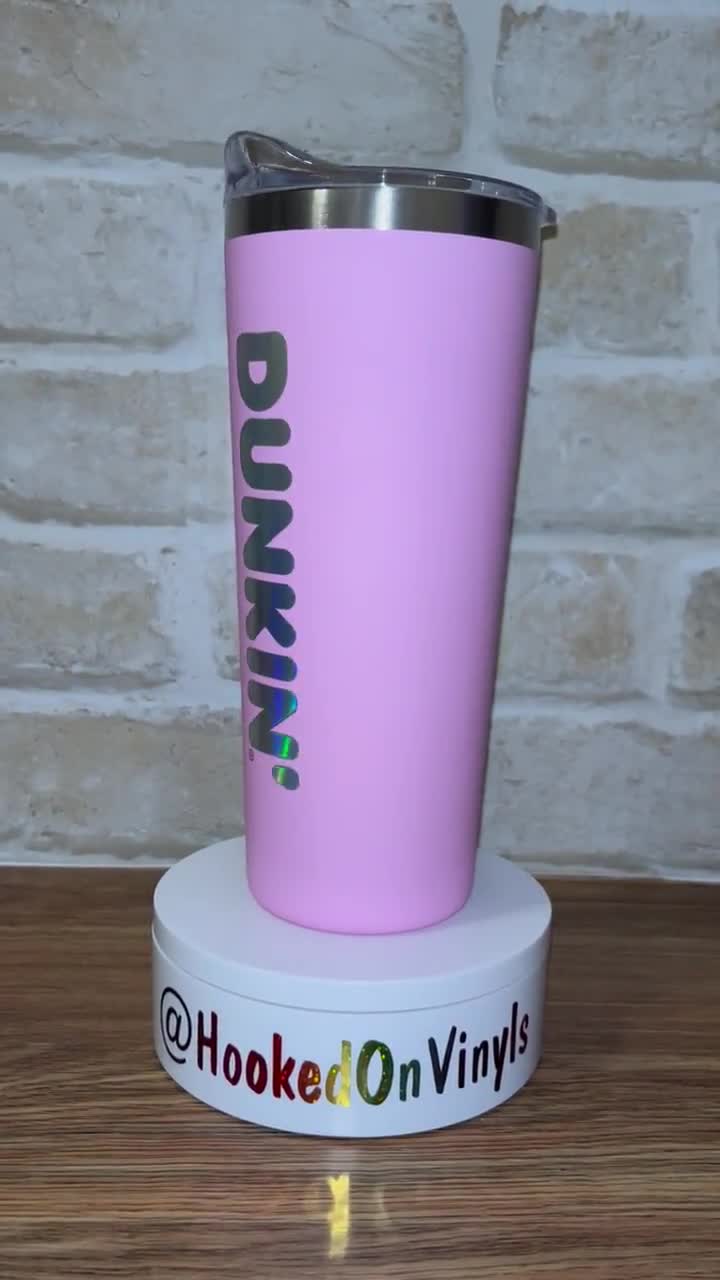 2023 New Dunkin Donuts 24oz Purple Pink rainbow acrylic Travel Cup