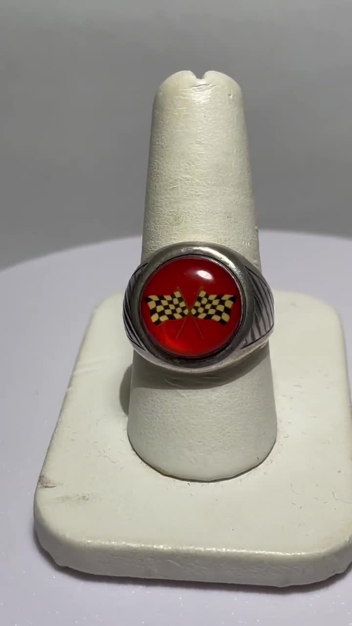 Winky + Dutch Vintage Competition Racing Flags Ring - Etsy