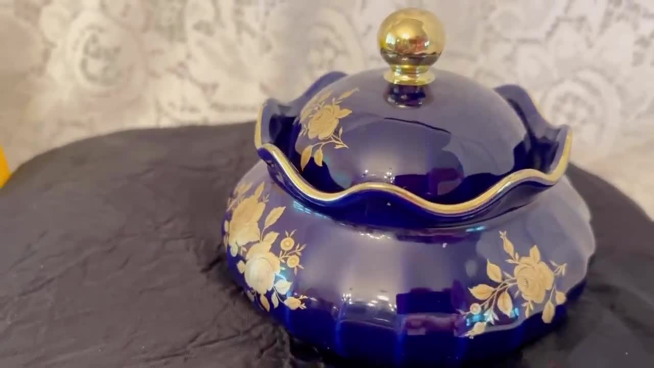 Wunsiedel Bavaria Echt Kobalt Cobalt Blue & Gold Large 4
