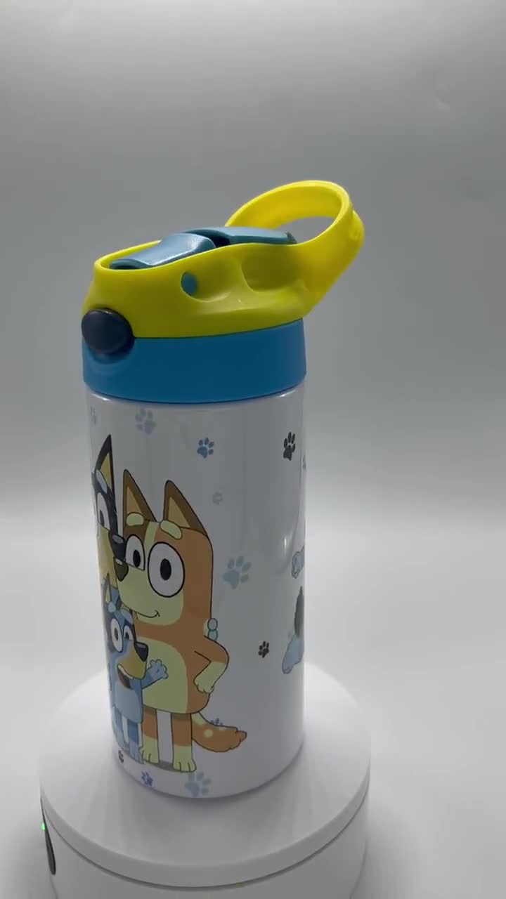 Water Bottle, Bluey, Blueytumbler, Kid Tumbler, Travel Cup, Gift for Her,  Gift for Him, Birthday, Personalize, Cartoon Tumbler 