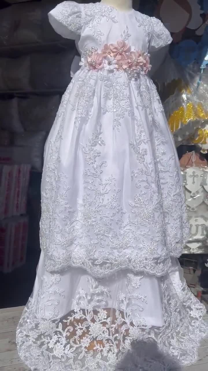 Ademende Meisje Doopjurk voor Zomer,Elegante Kleine Meisje Jurk met