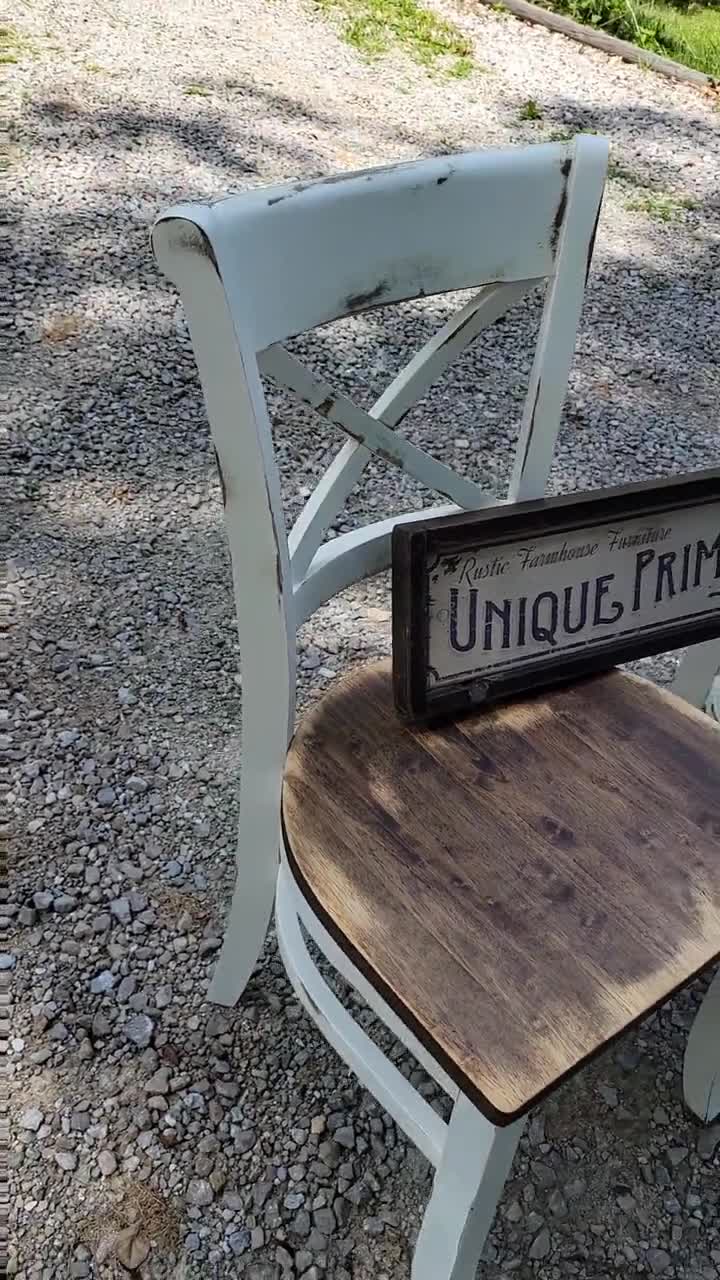木製ダイニングチェア MADE IN MALAYSIA Beautiful Rustic Wood Malaysian Oak CHAIR Solid Wood X-back