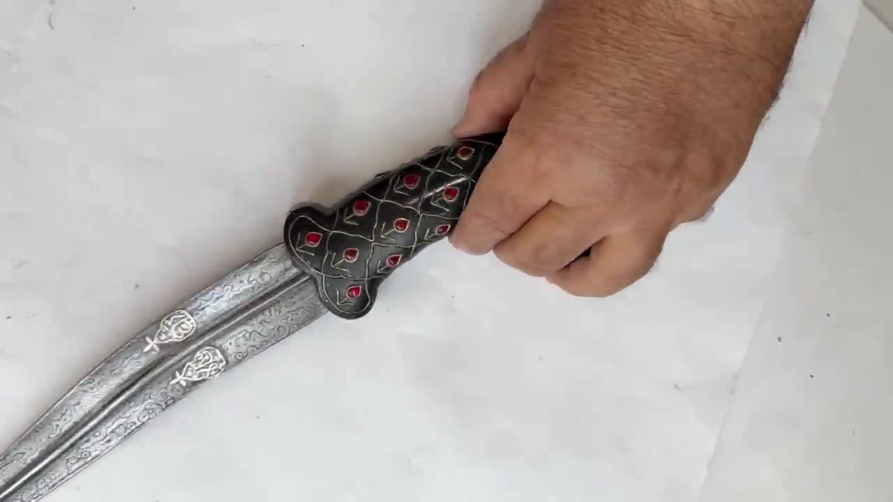 オスマントルコ帝国　シルクロード　ダガーナイフ　短剣　武器　骨董　アンティーク 19世紀 オスマントルコ帝国 ダガーナイフ 儀礼短刀 刀 イスラム