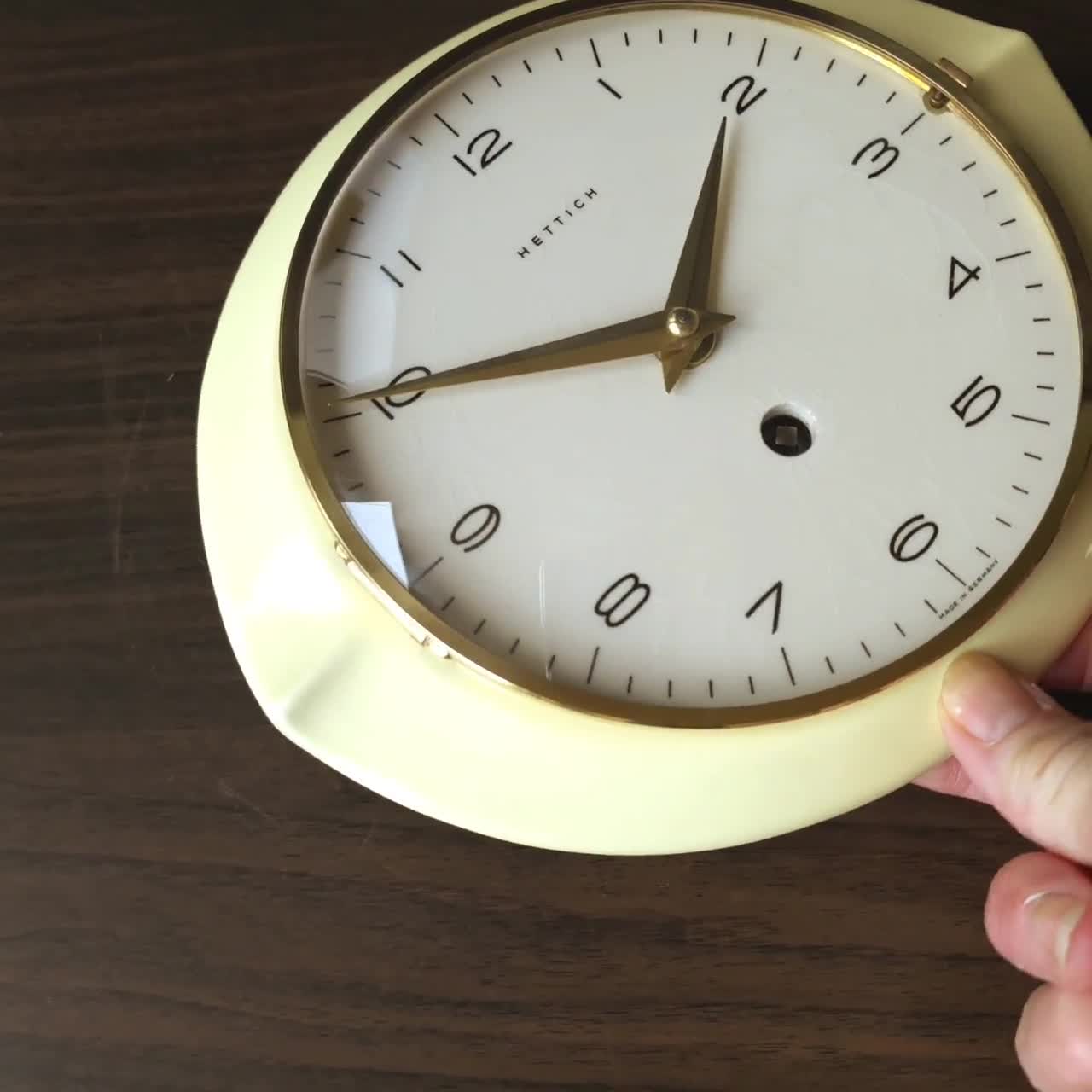 HETTICH, Yellow Mid Century Ceramic Wall Clock, West Germany - Etsy