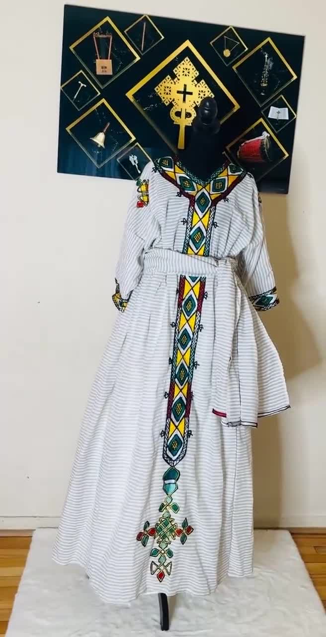 Ethiopian and Eritrean traditional dress.habesha kemis