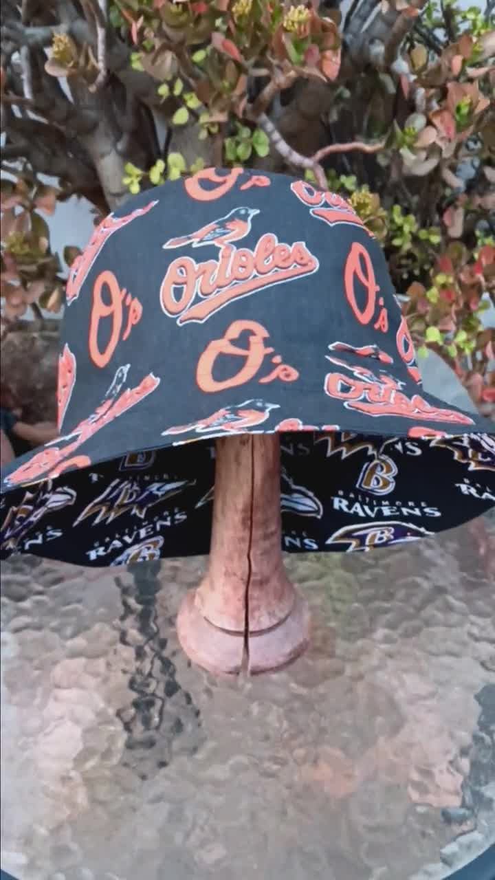 Baltimore Ravens / Orioles Bucket Hat, Reversible, Sizes S-XXL, Cotton,  Handmade, Summer Fishing Hat, Ponytail Hat Sun Hat, Floppy Hat -  UK