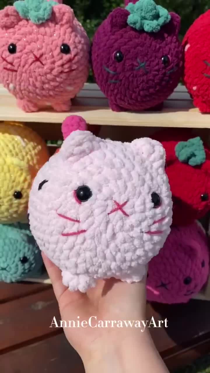 Loaf Cat Crochet Pattern | Fruit Cat Plushies | 3 in 1 Pattern