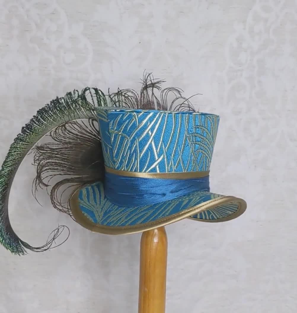 Mini sombrero de copa gótico steampunk de Lolita hecho a mano, tocado retro  para mujer, accesorios para el cabello (A)