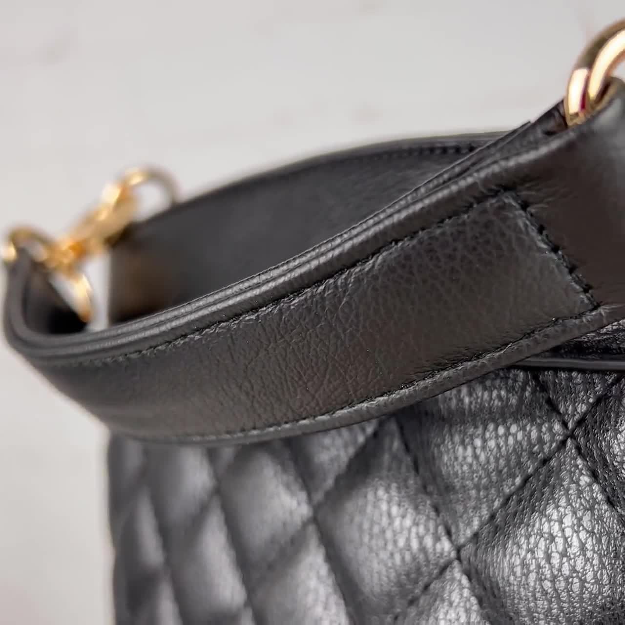 Leather Replacement Top Handle in Black for Designer Bags and LV NeoNoe (  ¾” Wide - 11.4” long)