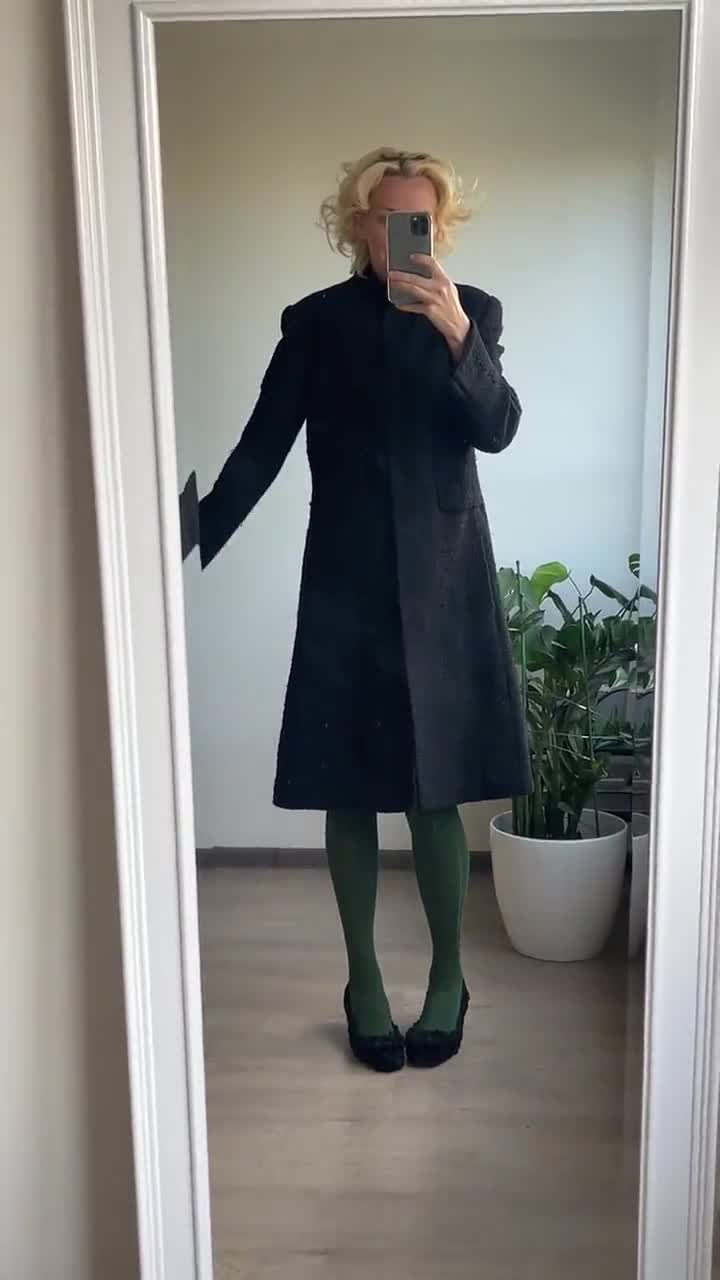 ヴィンテージ オスカー デ ラ レンタ ブラック ツイード ウール