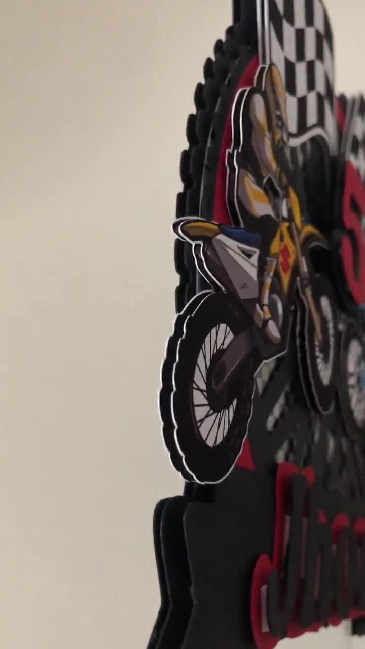 topo de bolo motocross 2 - OrigamiAmi