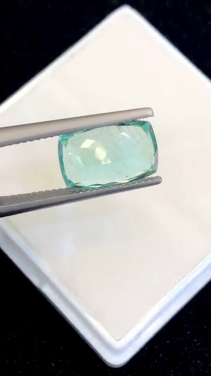 4.55 CT’s , Natural Paraiba Tourmaline , Handmade Gemstone With Love , Gems For Jewelry , Cushion Shape Gemstone , Gems For Jewelry Use . video poster