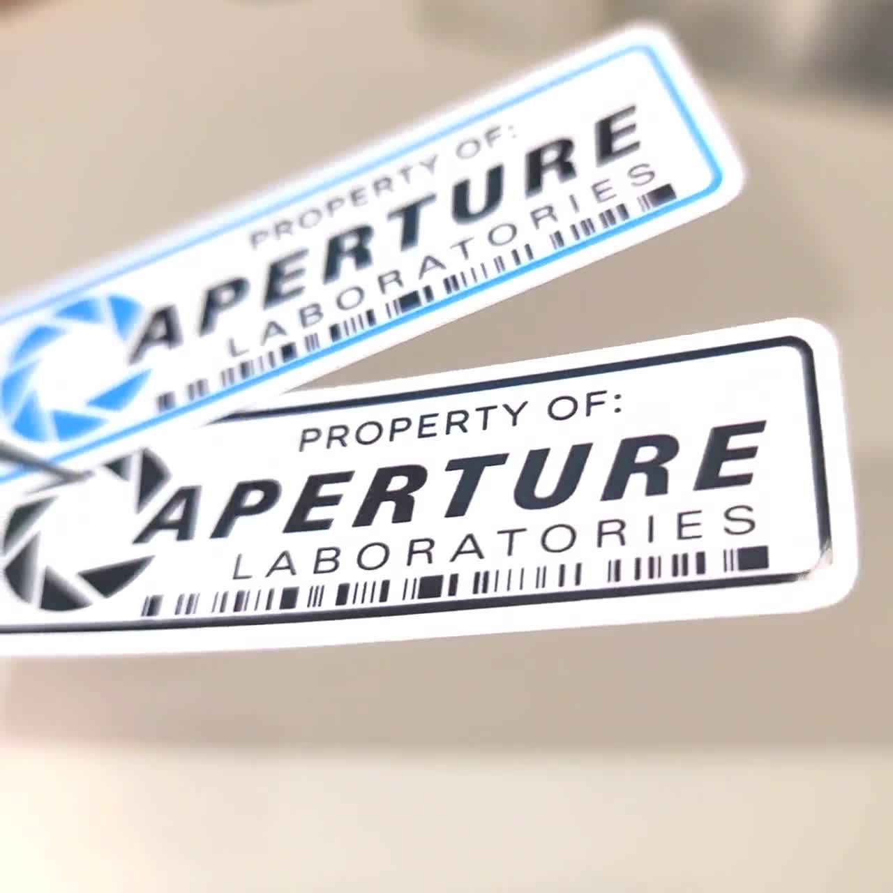 Property of Aperture Laboratories Sticker, Portal Sticker, Aperture  Laboratories Decal, Vinyl Water Resistant Gloss Die-Cut, Laptop portal 2