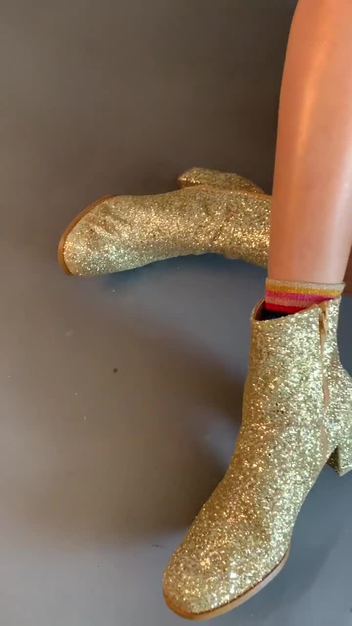 Gold hotsell sparkly boots