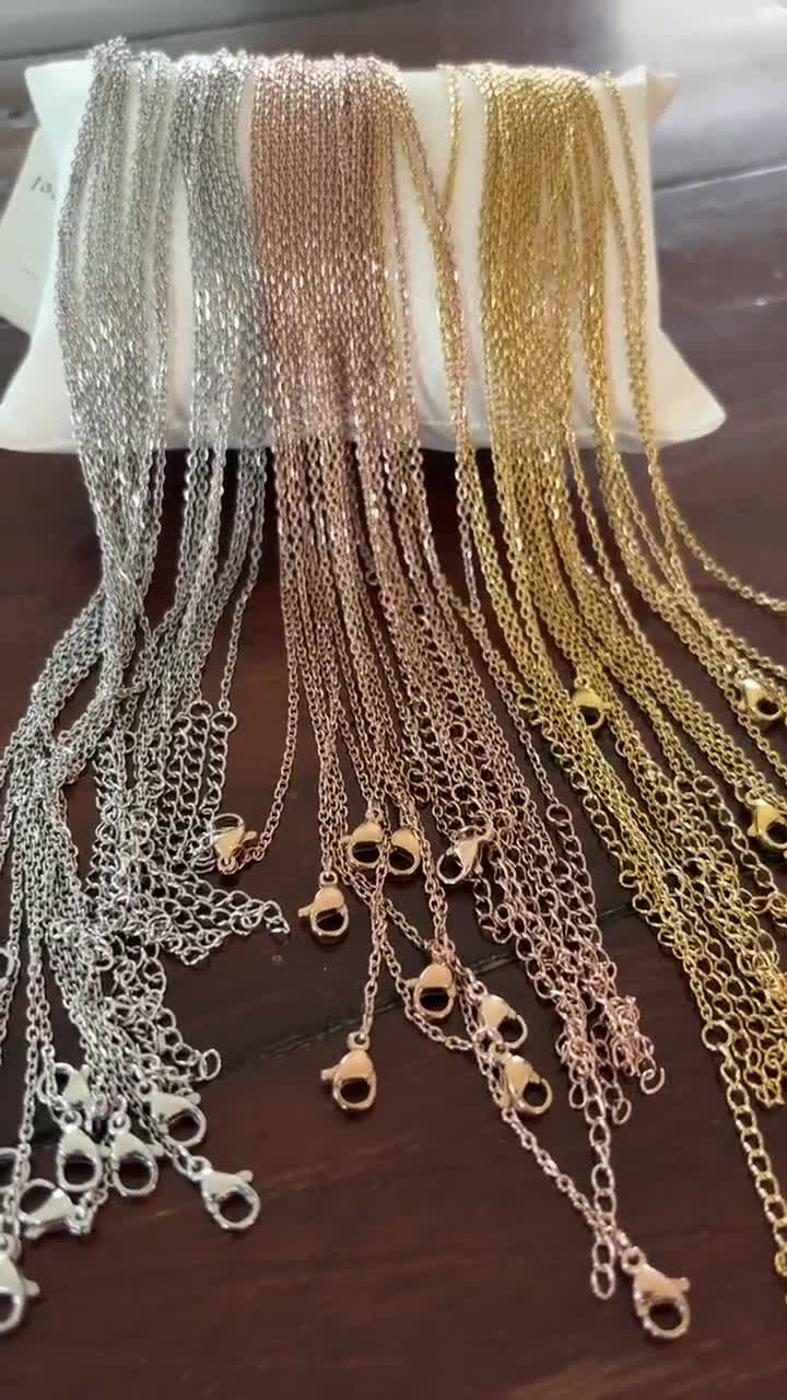 Tarnish Free Cable Chain Necklaces 1.5mm 18