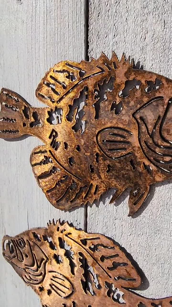 Rustic Crappie Fish Home Decor Fishing Baby Boy Nursery Wall Art