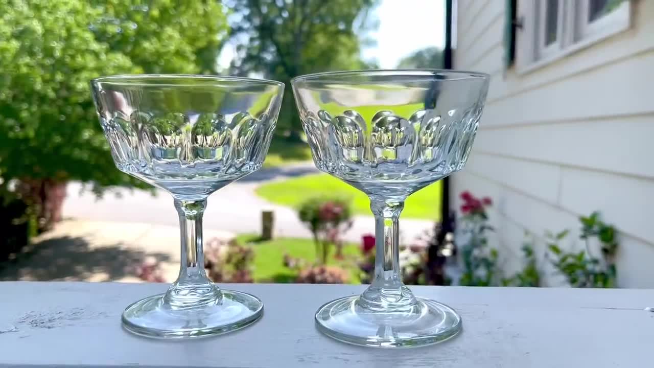 Cristal D'arques-durand Petale Champagne Coupe Glasses/craft