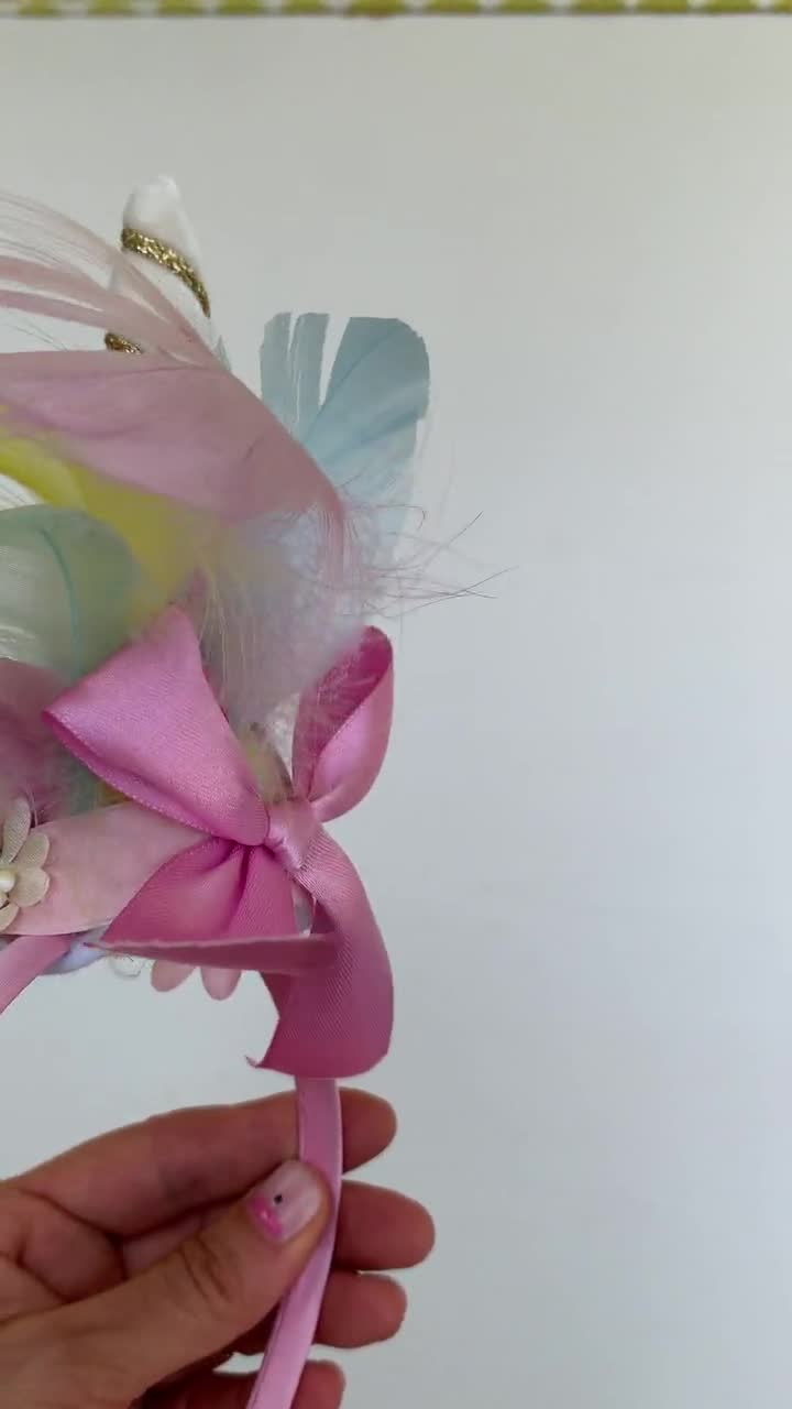 Lurrose - Cerchietto per capelli con unicorno, in plastica, 12