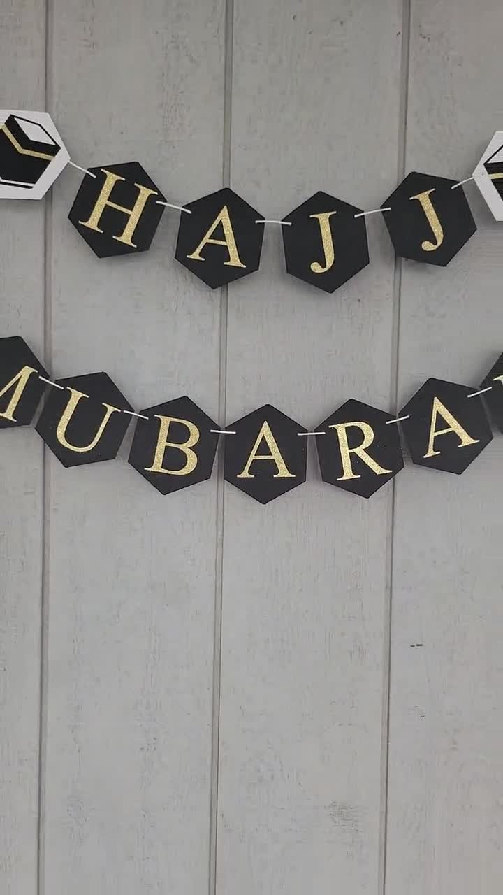 Umrah Mubarak Banner- Umrah Garland, Umrah Wall Decoration, Umrah