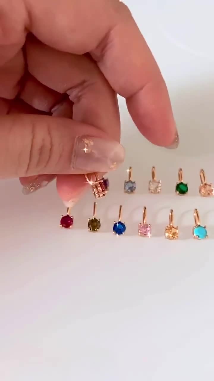 JO WISDOM Aretes Colgantes Para Mujer, Plata De Ley 925 De 0.315 X 0.394 In Con Forma De Lágrima Y Piedra Natal Infinito, Plata De Ley, Circonia Cúbica