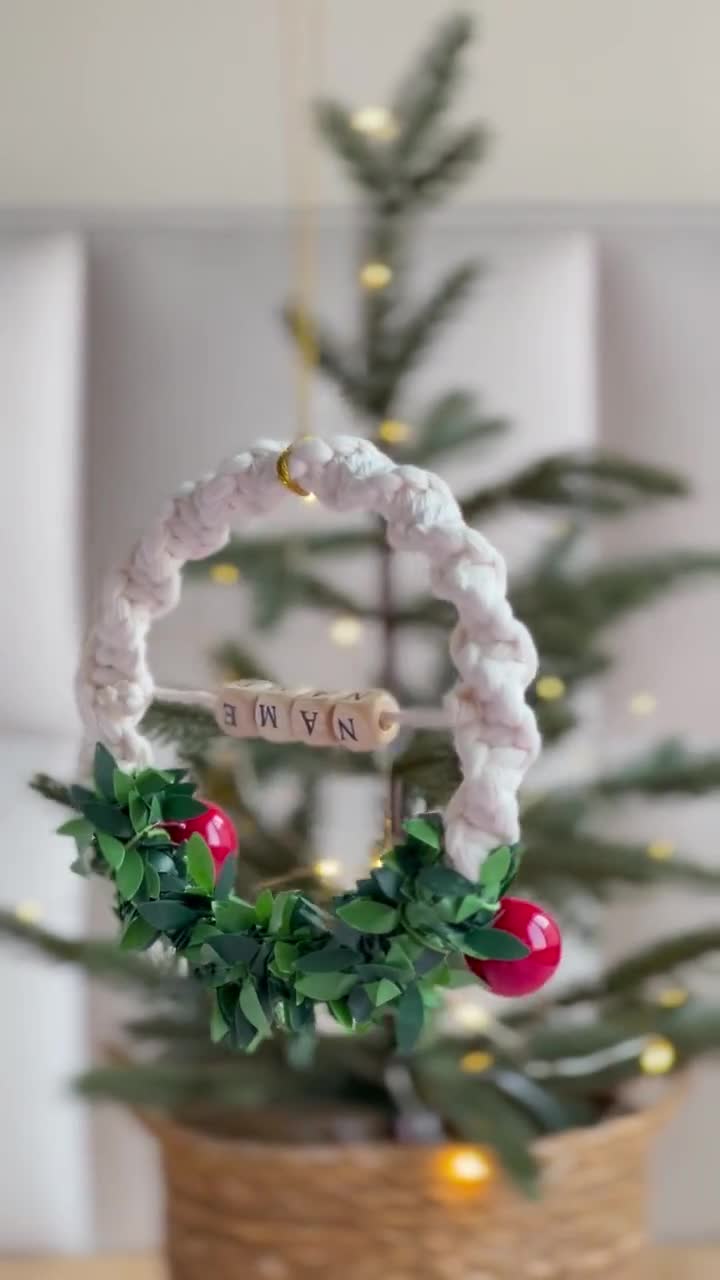 Décoration de Noël au crochet, couronne de Noël, accent de porte,  décoration de maison -  France