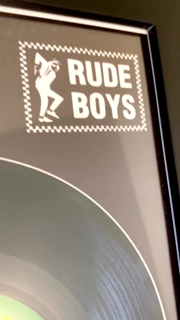 Framed Vinyl Single Record | the Wailers 'rude Boy' | Bob Marley