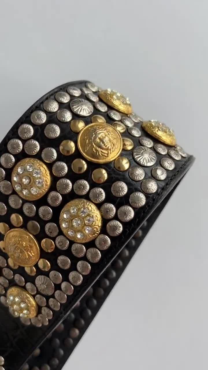 Rare Vintage Gianni Versace Medusa Wide Belt – 80s/90s