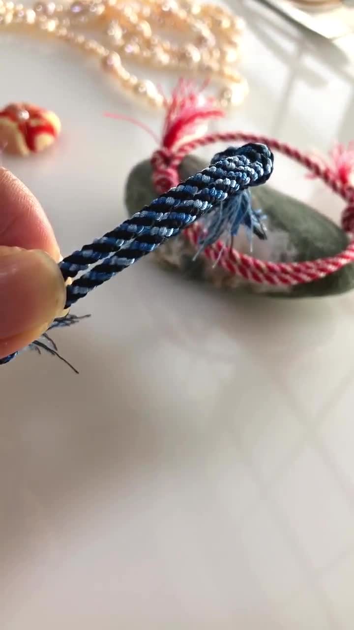 Adjustable Silk Friendship Bracelet Spiral Braided Cord