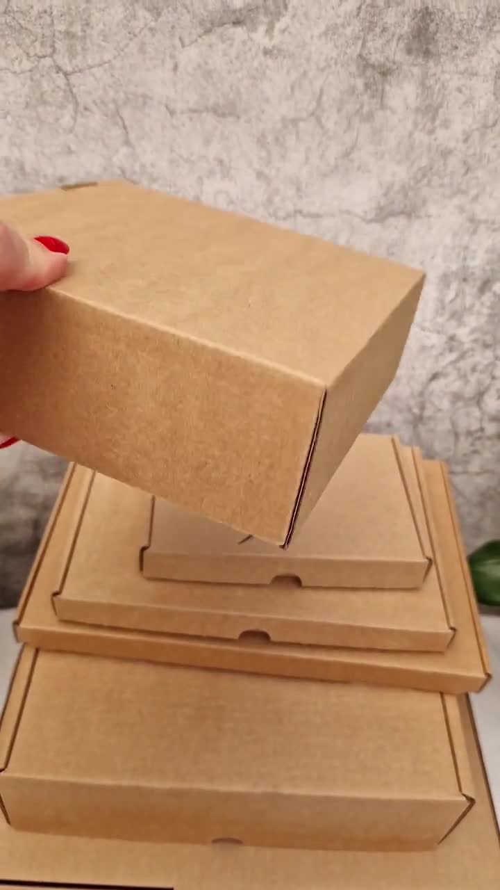 New Die-Cut Style Parcel Size Cardboard Lidded Box Postage Postal