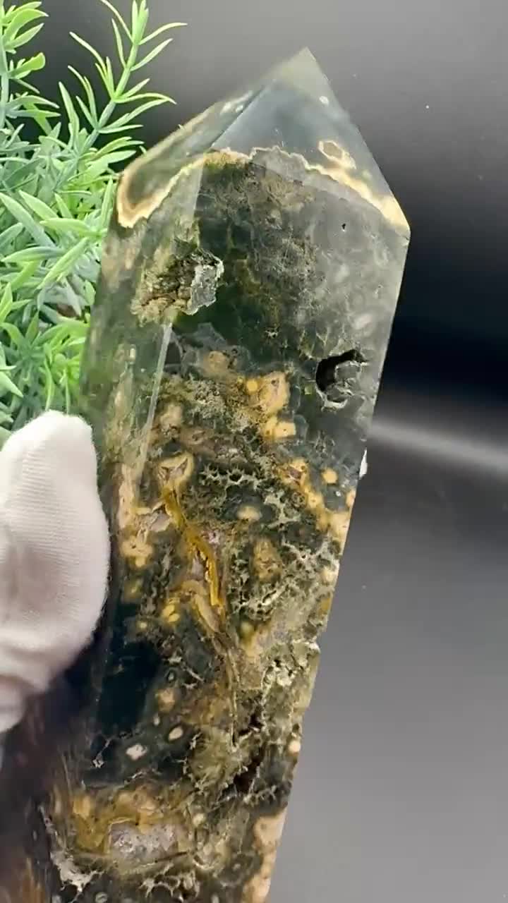 Natural Rare 8th Vein Ocean Jasper Tower 518.1 Grams, 6.6” Tall - Etsy