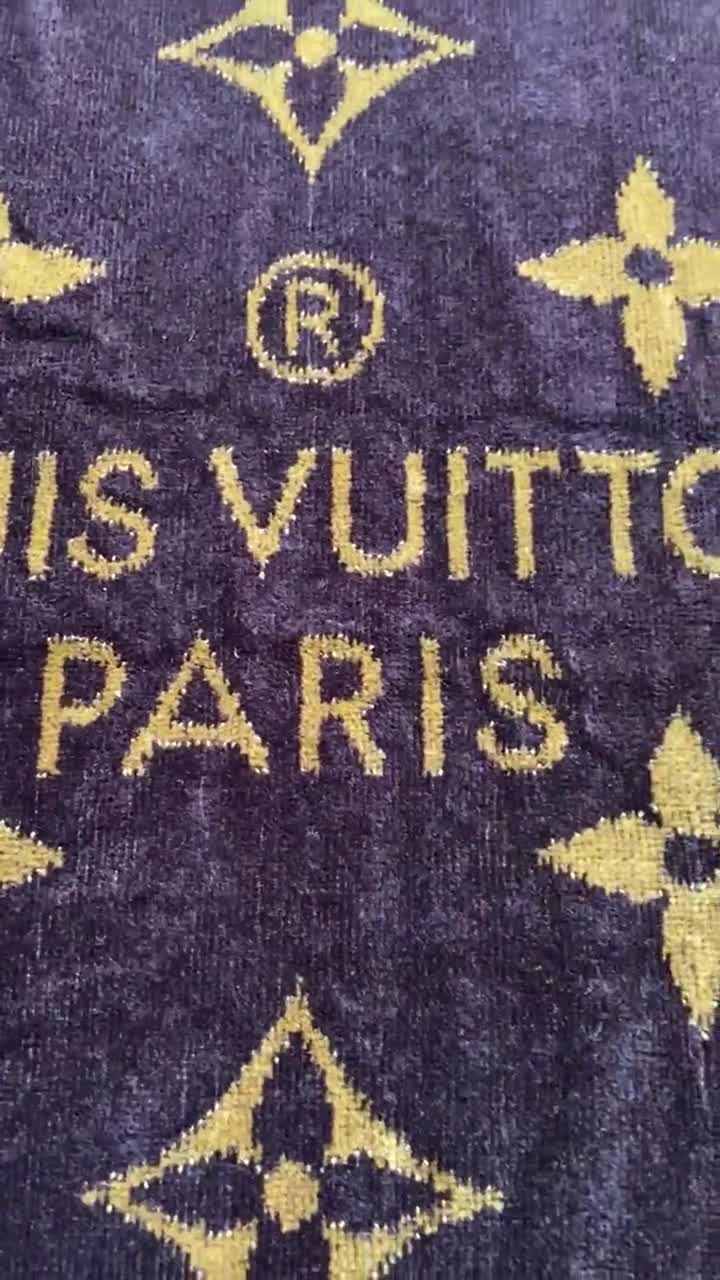 Upcycled Louis Vuitton's Monogram Bandana Beach Towel. custom LV