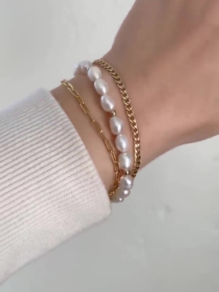 ブレスレット LESS IS MORE Freshwater Pearl Bracelet 14K Gold Field Magnet Macy's Cultured Freshwater Pearl Bracelet in 14k Gold (7-1