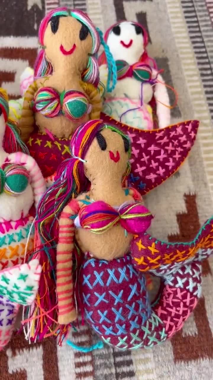 Mexican Mermaid doll, Mexican doll, Mexican folk art