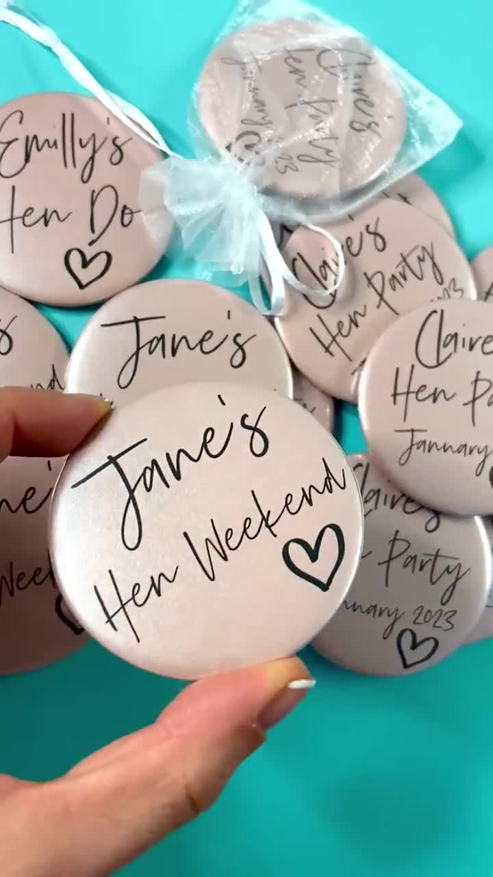 Hen party mirror favours, hen party favours, hen party bag favours